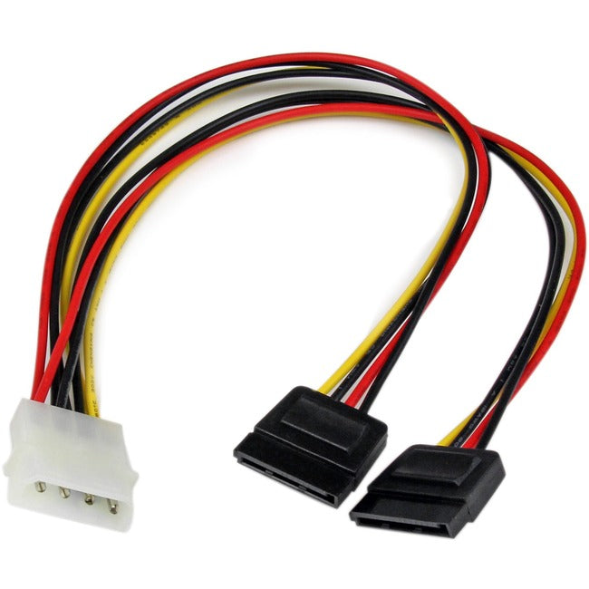 StarTech.com 12in LP4 to 2x SATA Power Y Cable Adapter - PYO2LP4SATA