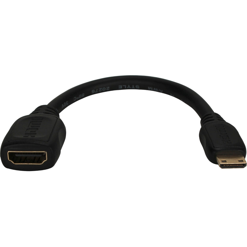 QVS High Speed HDMI Female to Mini HDMI Male Digital A/V HD Camera Conversion Cable - HDAC-MF