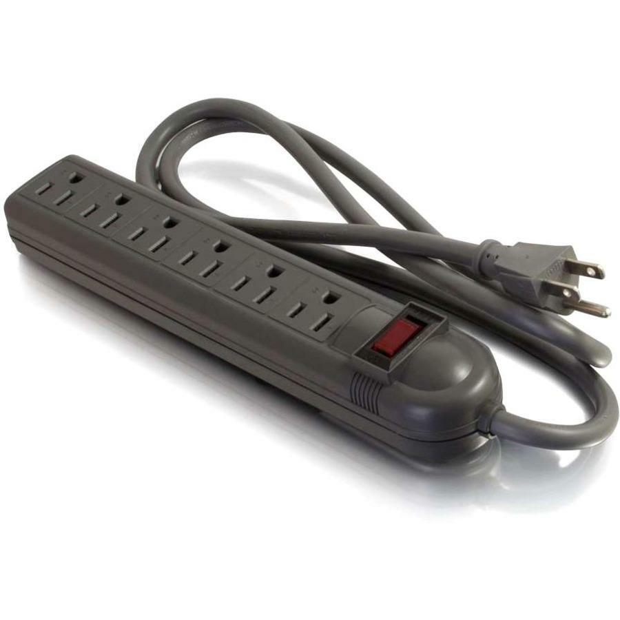 C2G 6-Outlet Power Strip with Surge Suppressor - 29300