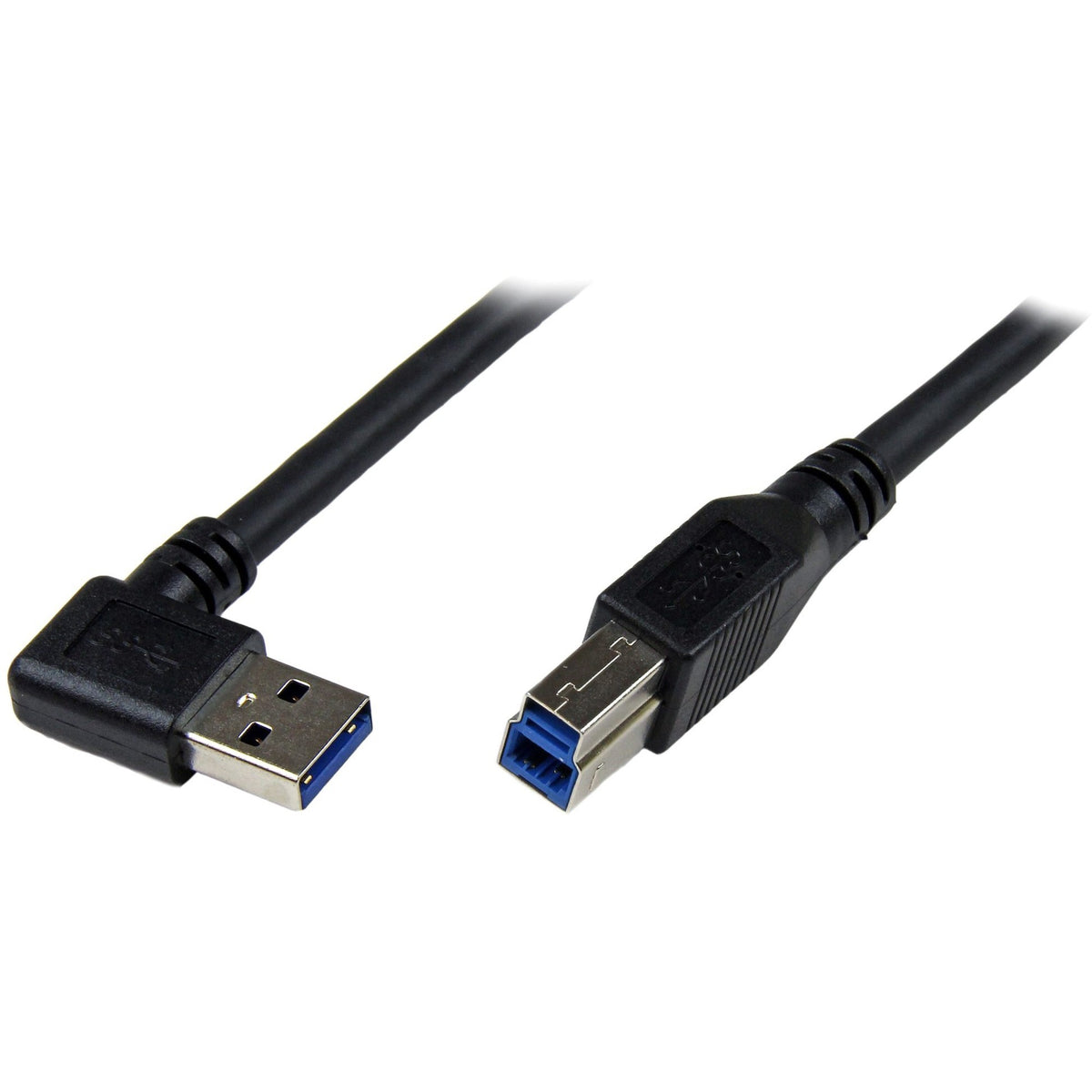 StarTech.com 1m Black SuperSpeed USB 3.0 (5Gbps) Cable - Right Angle A to B - M/M - USB3SAB1MRA