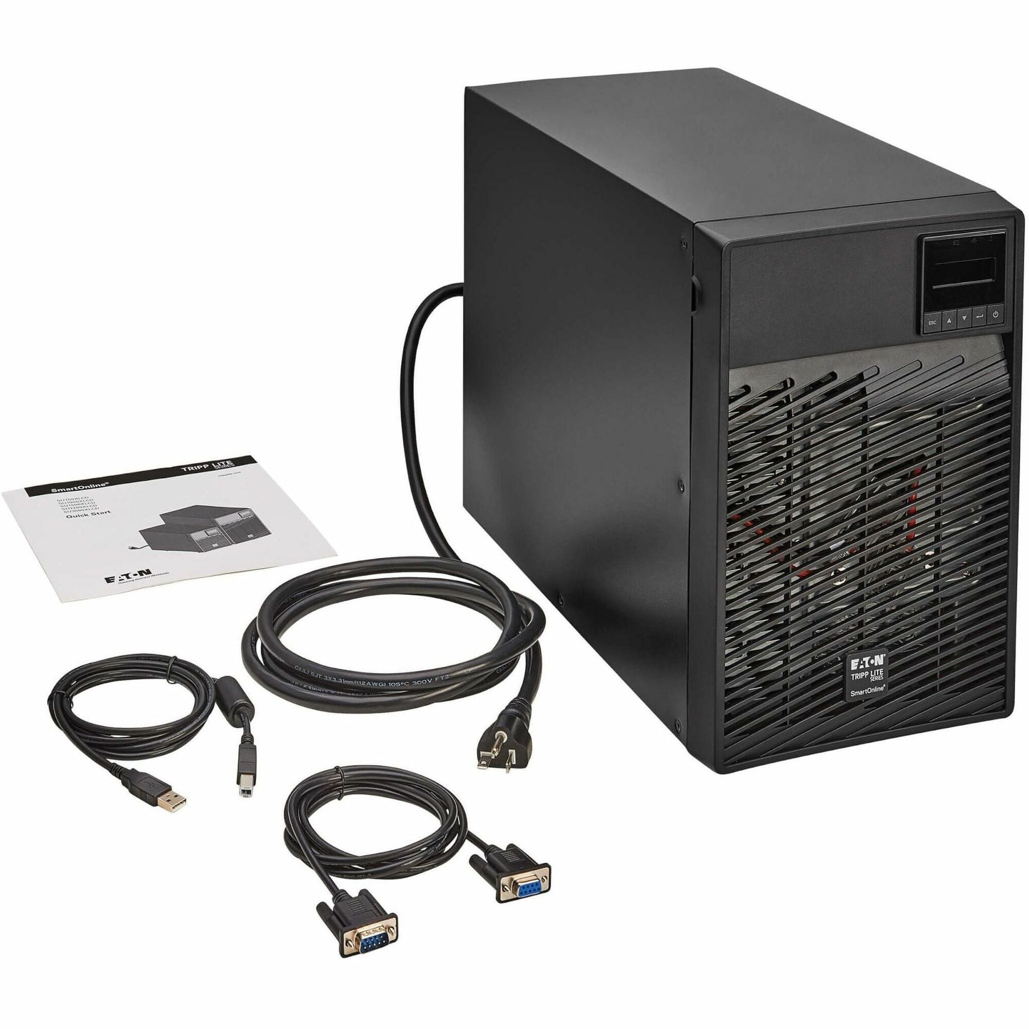 Tripp Lite by Eaton Series SmartOnline 1960VA 1770W 120V Double-Conversion UPS - 7 Outlets, Extended Run, Network Card Option, LCD, USB, DB9, Tower - SU2200XLCD