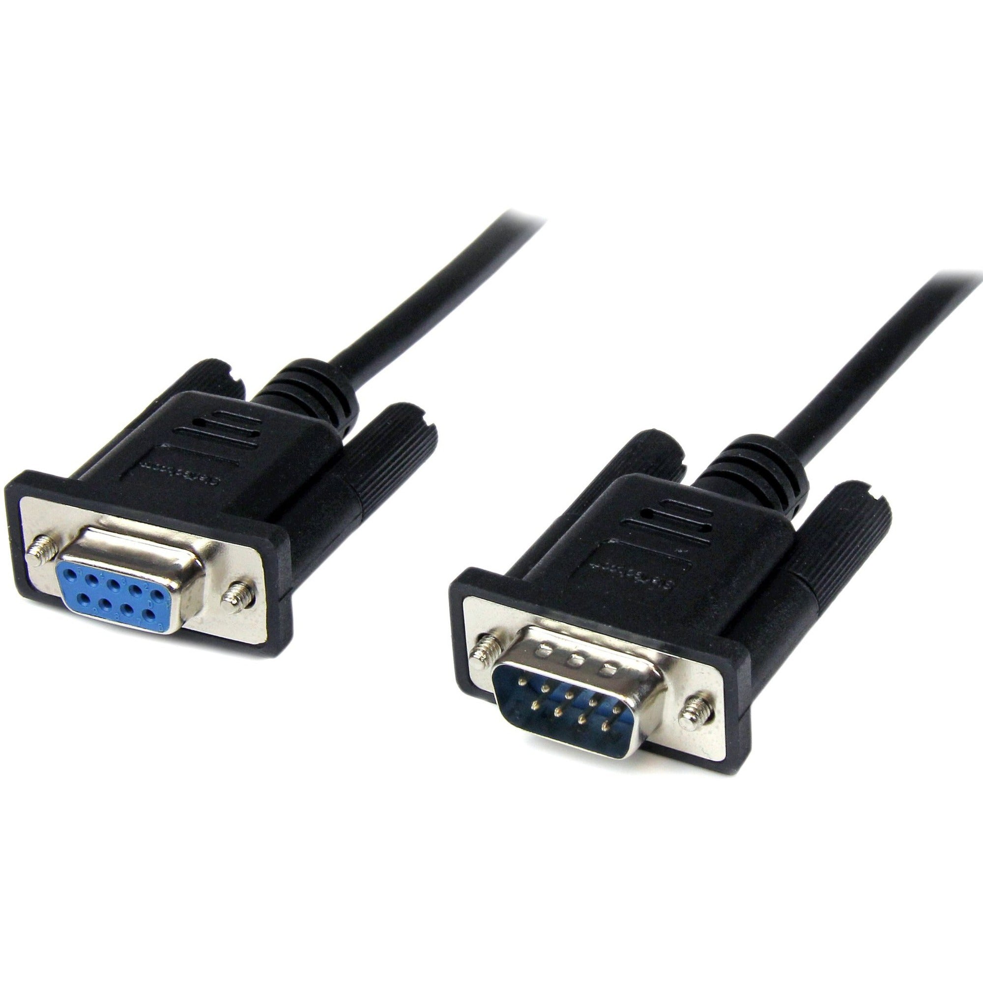 StarTech.com 1m Black DB9 RS232 Serial Null Modem Cable F/M - SCNM9FM1MBK