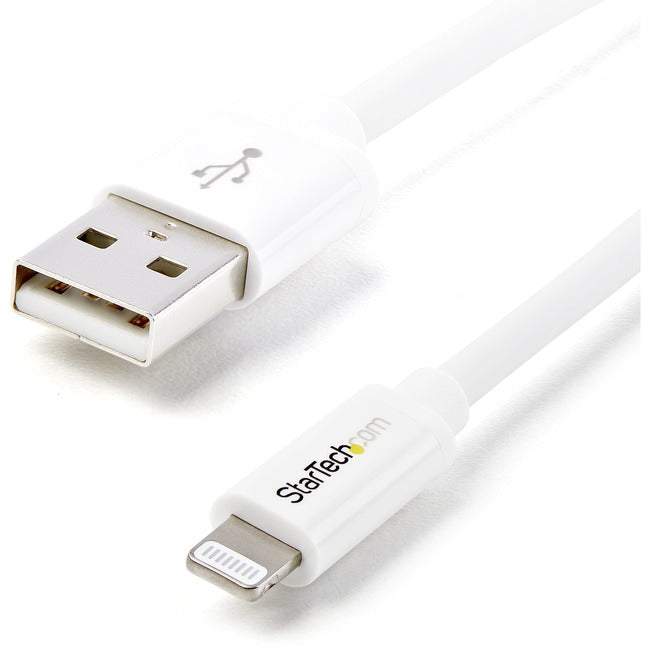 StarTech.com 1m (3ft) White Apple�&reg; 8-pin Lightning Connector to USB Cable for iPhone / iPod / iPad - USBLT1MW