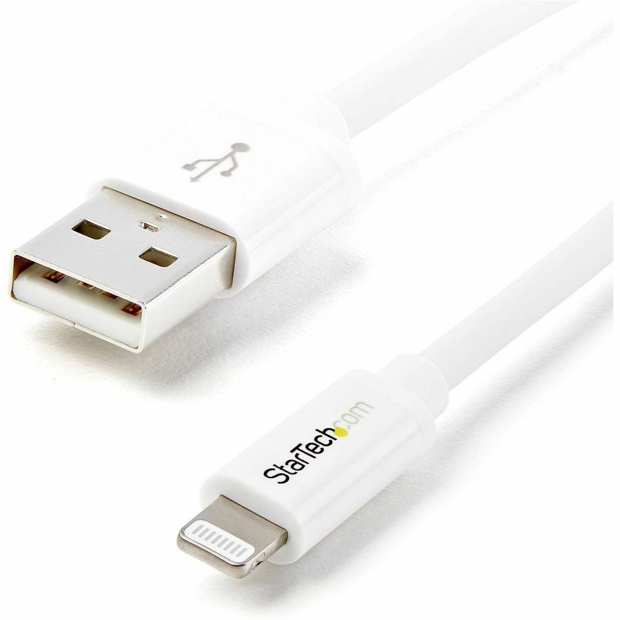 StarTech.com 1m (3ft) White AppleÂ&reg; 8-pin Lightning Connector to USB Cable for iPhone / iPod / iPad - USBLT1MW