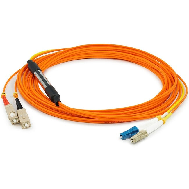 AddOn 3m LC (Male) to SC (Male) Orange OM1 & OS1 Duplex Fiber Mode Conditioning Cable - ADD-MODE-SCLC6-3