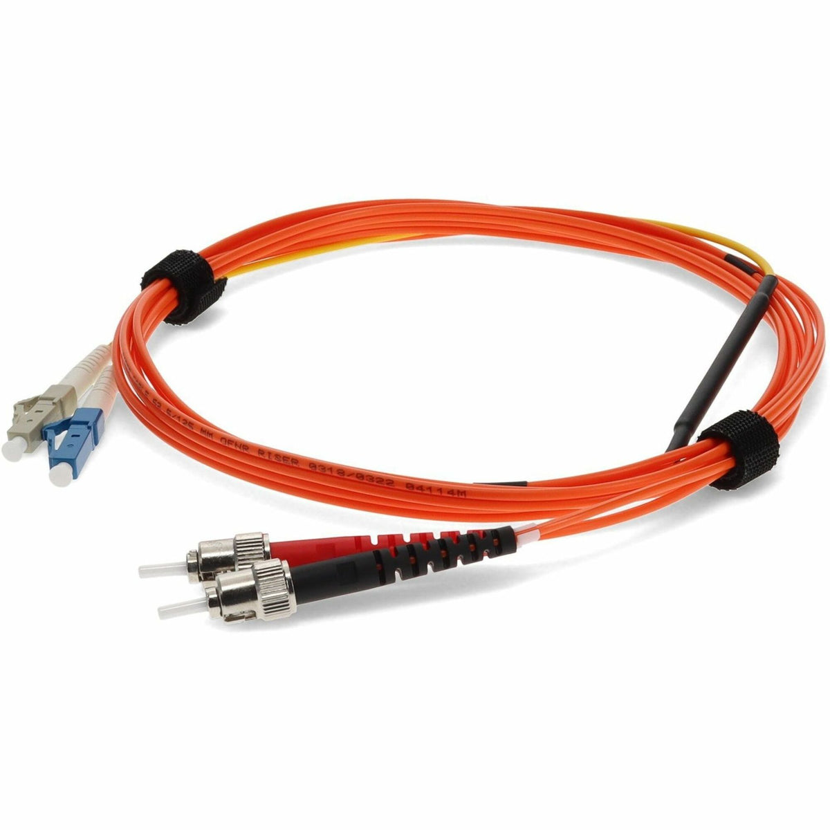 AddOn 10m ST (Male) Orange OM1 to LC (Male) Yellow OS2 Duplex OFNR Mode Conditioning Cable - ADD-MODE-STLC6-10