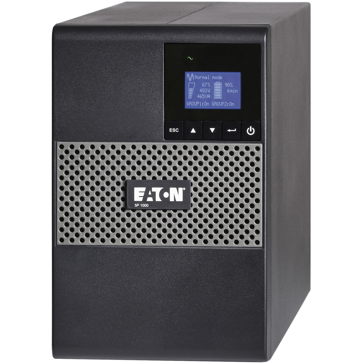 Eaton 5P 1000VA 770W 120V Line-Interactive UPS, 5-15P, 8x 5-15R Outlets, True Sine Wave, Cybersecure Network Card Option, Tower - Battery Backup - 5P1000