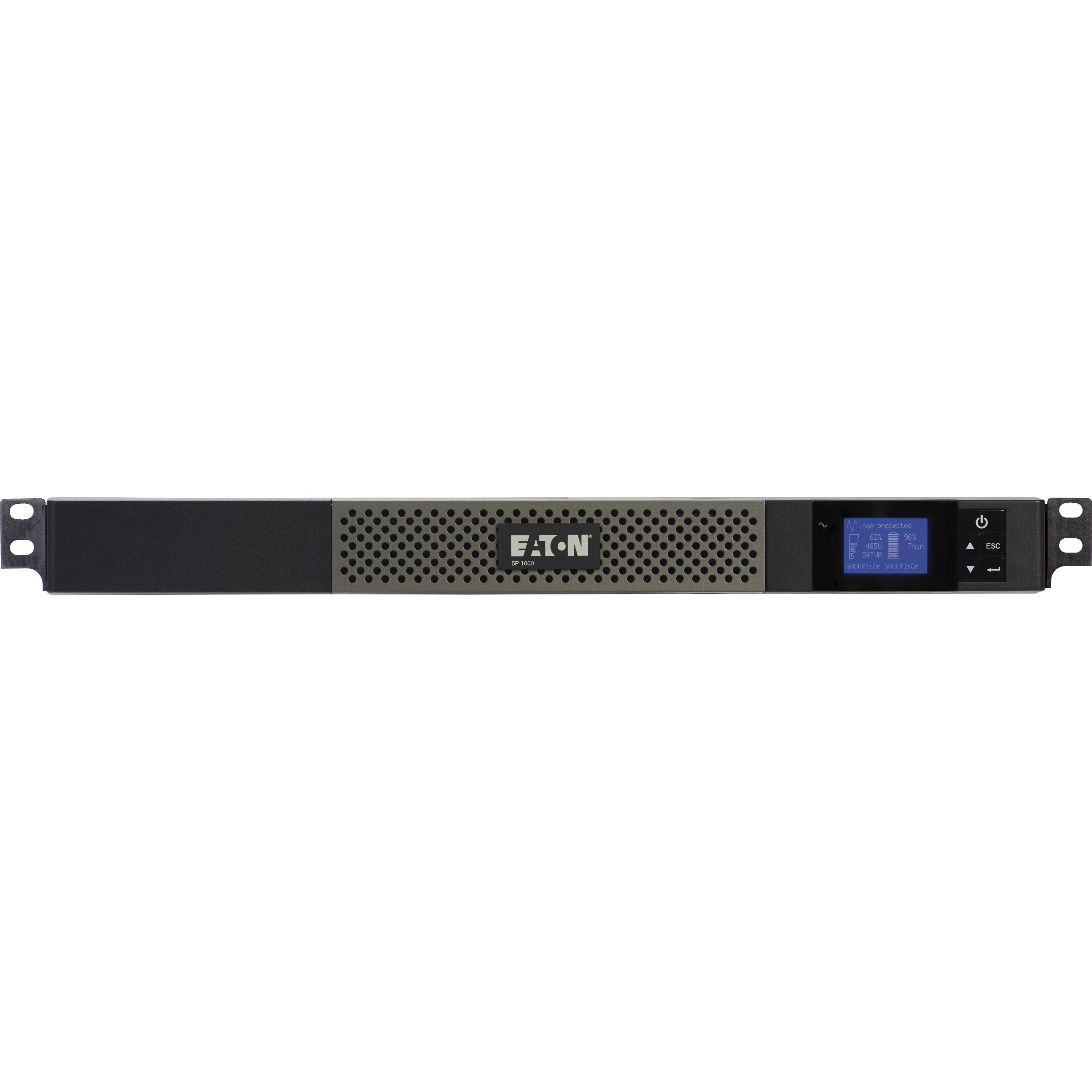 Eaton 5P 1000VA 770W 120V Line-Interactive UPS, 5-15P, 5x 5-15R Outlets, True Sine Wave, Cybersecure Network Card Option, 1U - Battery Backup - 5P1000R