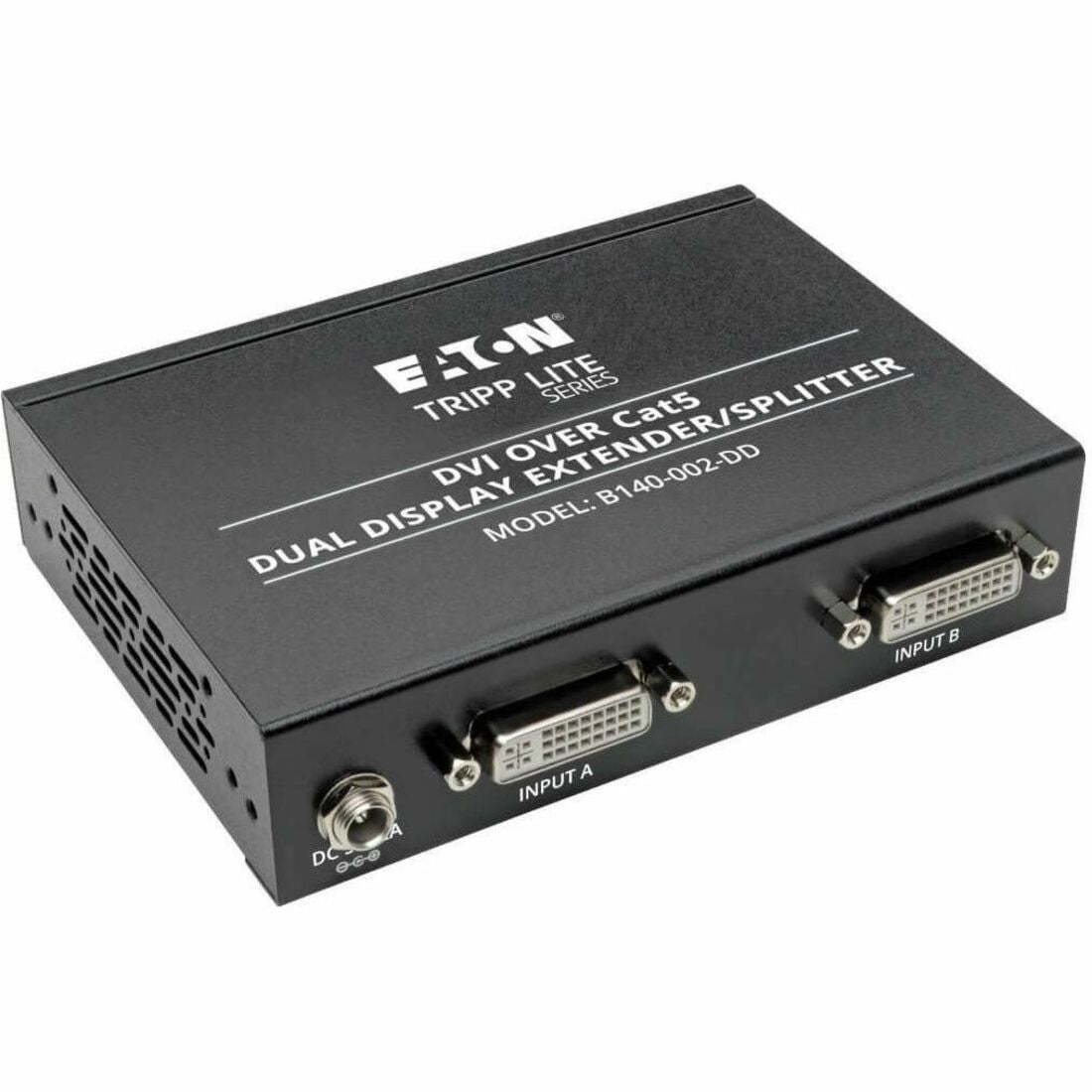 Tripp Lite by Eaton 2-Port DVI over Cat5/6 Splitter/Extender Box-Style Transmitter for Video Dual-Display DVI-D 200 ft. (60 m) TAA - B140-002-DD