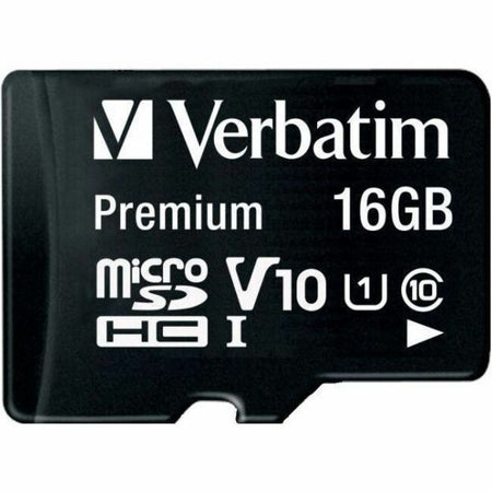16GB Premium microSDHC Memory Card with Adapter, UHS-I V10 U1 Class 10 - 44082
