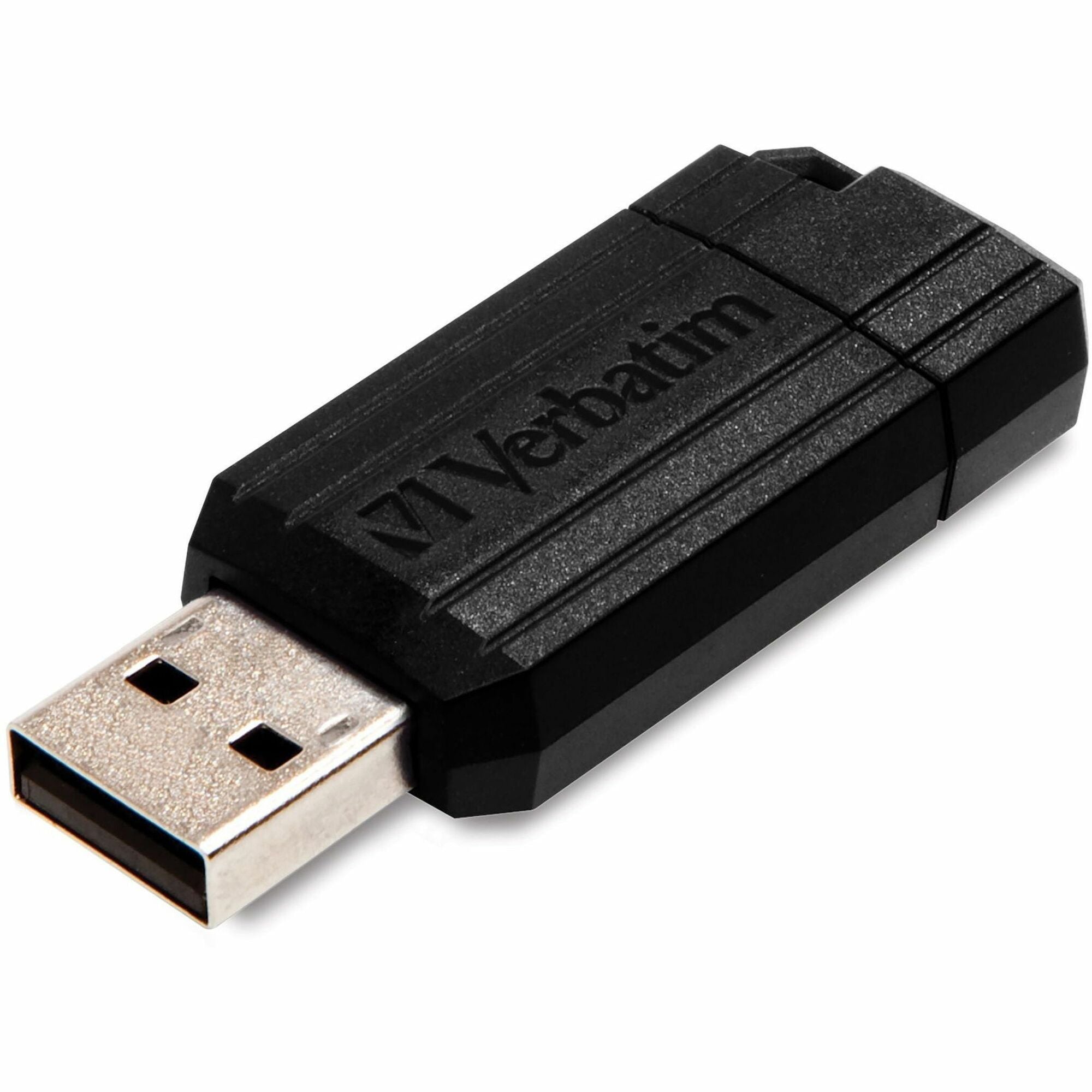 128GB PinStripe USB Flash Drive - Black - 49071