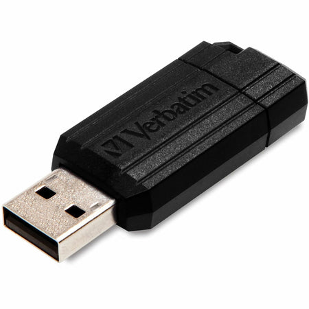 128GB PinStripe USB Flash Drive - Black - 49071