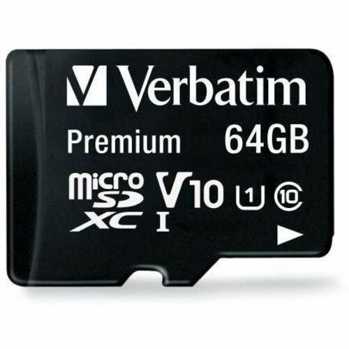 64GB Premium microSDXC Memory Card with Adapter, UHS-I V10 U1 Class 10 - 44084