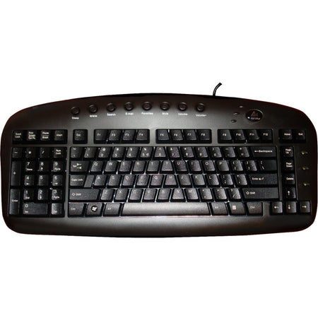 LEFT HANDED Ergonomic KEYBOARD WIRED USB BLACK - KBS-29BLK