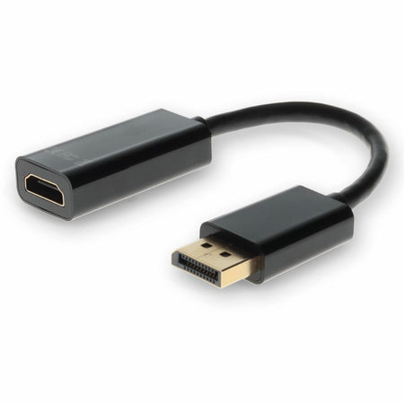 AddOn 8in DisplayPort 1.2 Male to HDMI 1.3 Female Black Adapter Cable Which Requires DP++ For Resolution Up to 1080x1920(FHD) at 60hz - DISPLAYPORT2HDMI