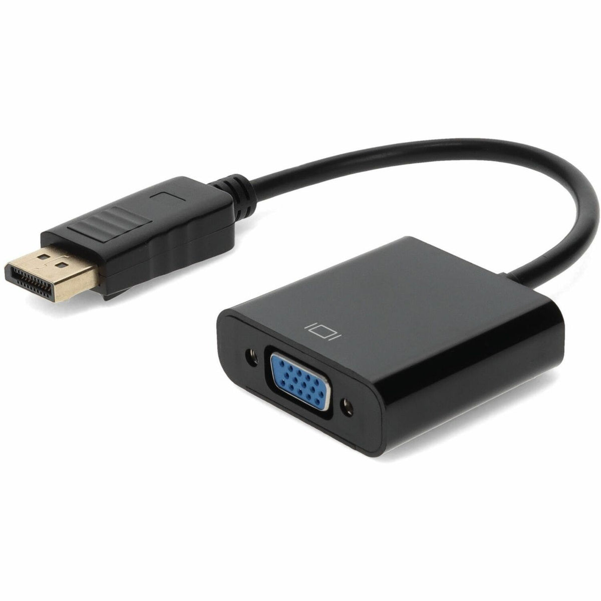 DisplayPort 1.2 Male to VGA Female Black Adapter Which Requires DP++ For Resolution Up to 1920x1200 (WUXGA) - DISPLAYPORT2VGA