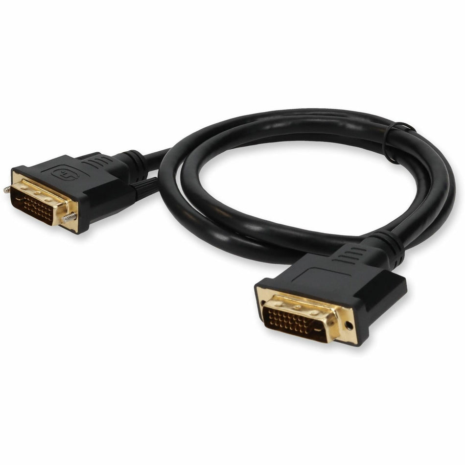 1ft DVI-D Dual Link (24+1 pin) Male to DVI-D Dual Link (24+1 pin) Male Black Cable For Resolution Up to 2560x1600 (WQXGA) - DVID2DVIDDL1F