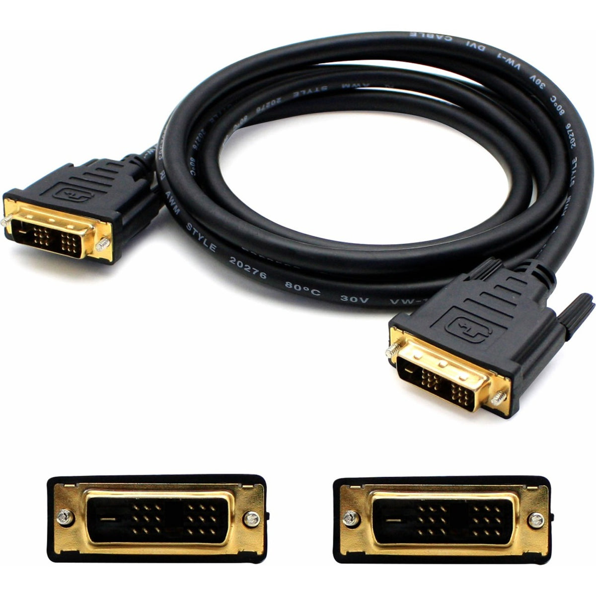 6ft DVI-D Single Link (18+1 pin) Male to DVI-D Single Link (18+1 pin) Male Black Cable For Resolution Up to 1920x1200 (WUXGA) - DVID2DVIDSL6F