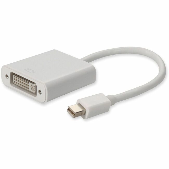 Mini-DisplayPort 1.1 Male to DVI-I (29 pin) Female White Adapter For Resolution Up to 1920x1200 (WUXGA) - MDISPLAYPORT2DVIW