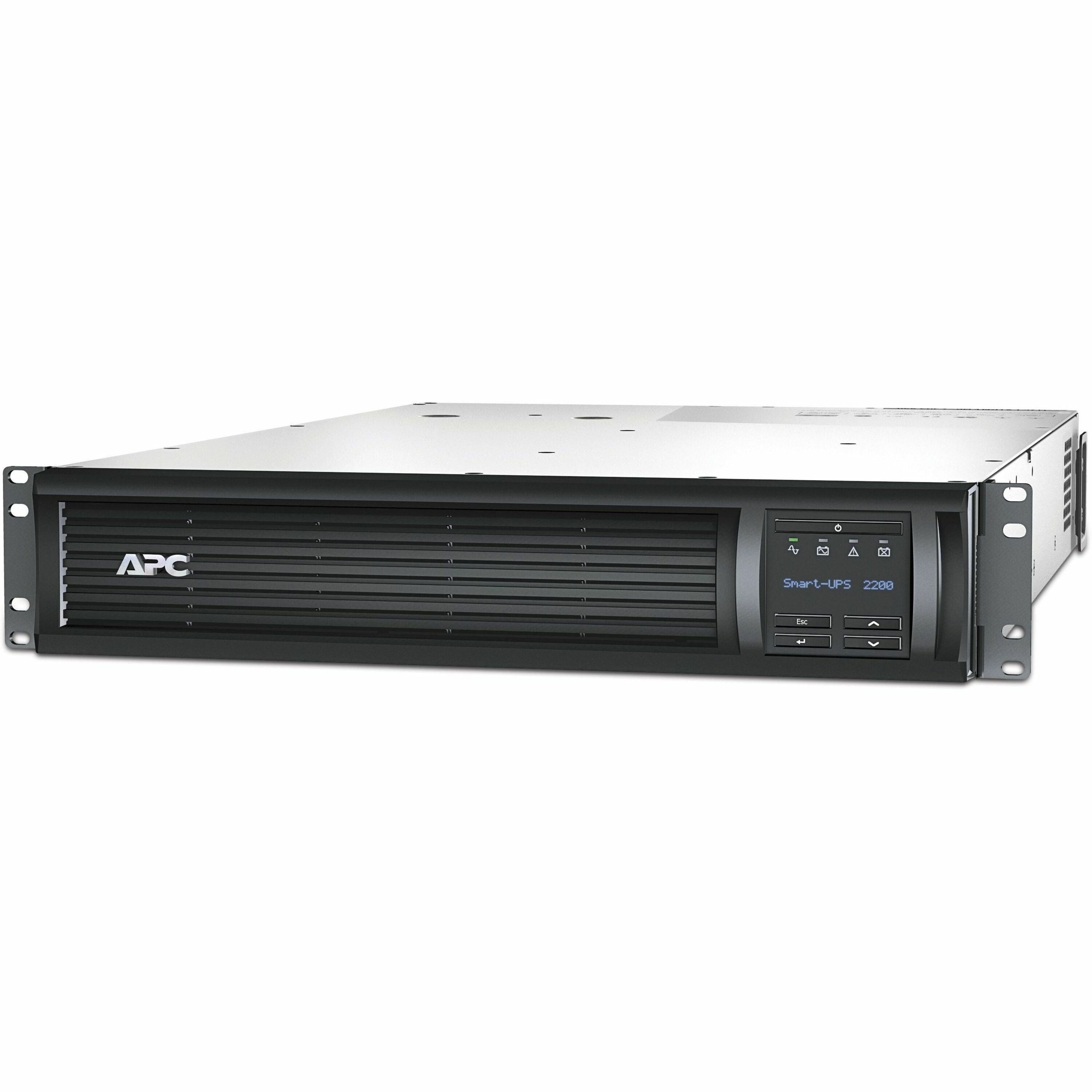 [TAA] APC Smart-UPS, Line Interactive, 2200VA, Rackmount 2U, 120V, 6x NEMA 5-15R+2x NEMA 5-20R outlets, SmartSlot, AVR, LCD, TAA - SMT2200RMUS