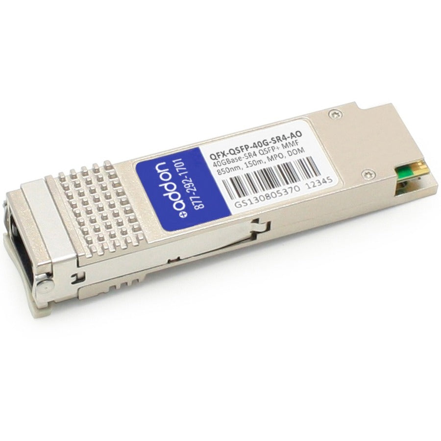 AddOn Juniper Networks QFX-QSFP-40G-SR4 Compatible TAA Compliant 40GBase-SR4 QSFP+ Transceiver (MMF, 850nm, 150m, MPO, DOM) - QFX-QSFP-40G-SR4-AO