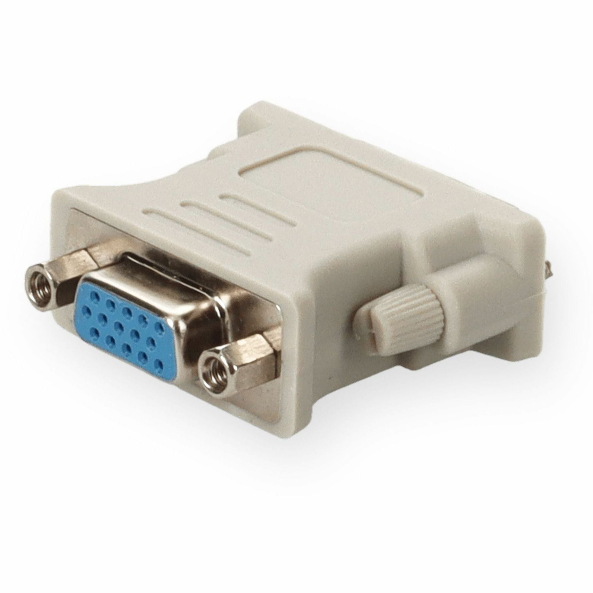 AddOn DVI-I (29 pin) Male to VGA Female White Adapter For Resolution Up to 1920x1200 (WUXGA) - DVII2VGAW