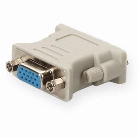 DVI-I (29 pin) Male to VGA Female White Adapter For Resolution Up to 1920x1200 (WUXGA) - DVII2VGAW