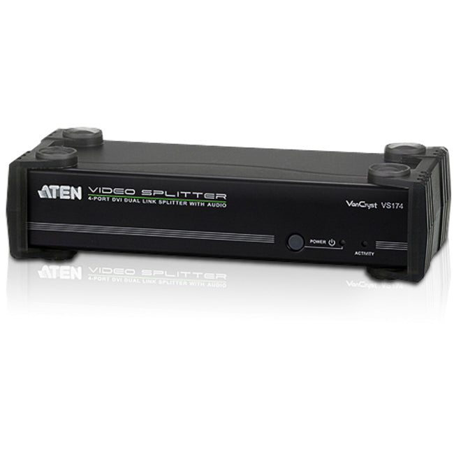 VanCryst 4-Port DVI Dual Link Splitter with Audio-TAA Compliant - VS174
