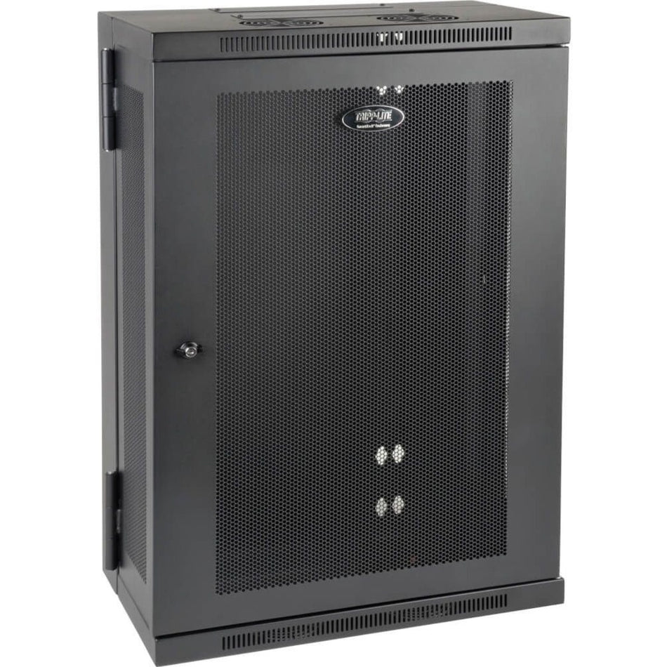 Tripp Lite by Eaton SmartRack 18U Low-Profile Patch-Depth Wall-Mount Half-Height Rack Enclosure, Hinged Back - SRW18US13