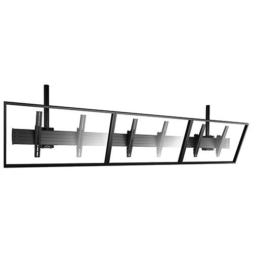 Chief Fusion 3x1 Menu Board Ceiling Display Mount - For Displays 40-55" - Landscape Orientation - Black - LCM3X1U