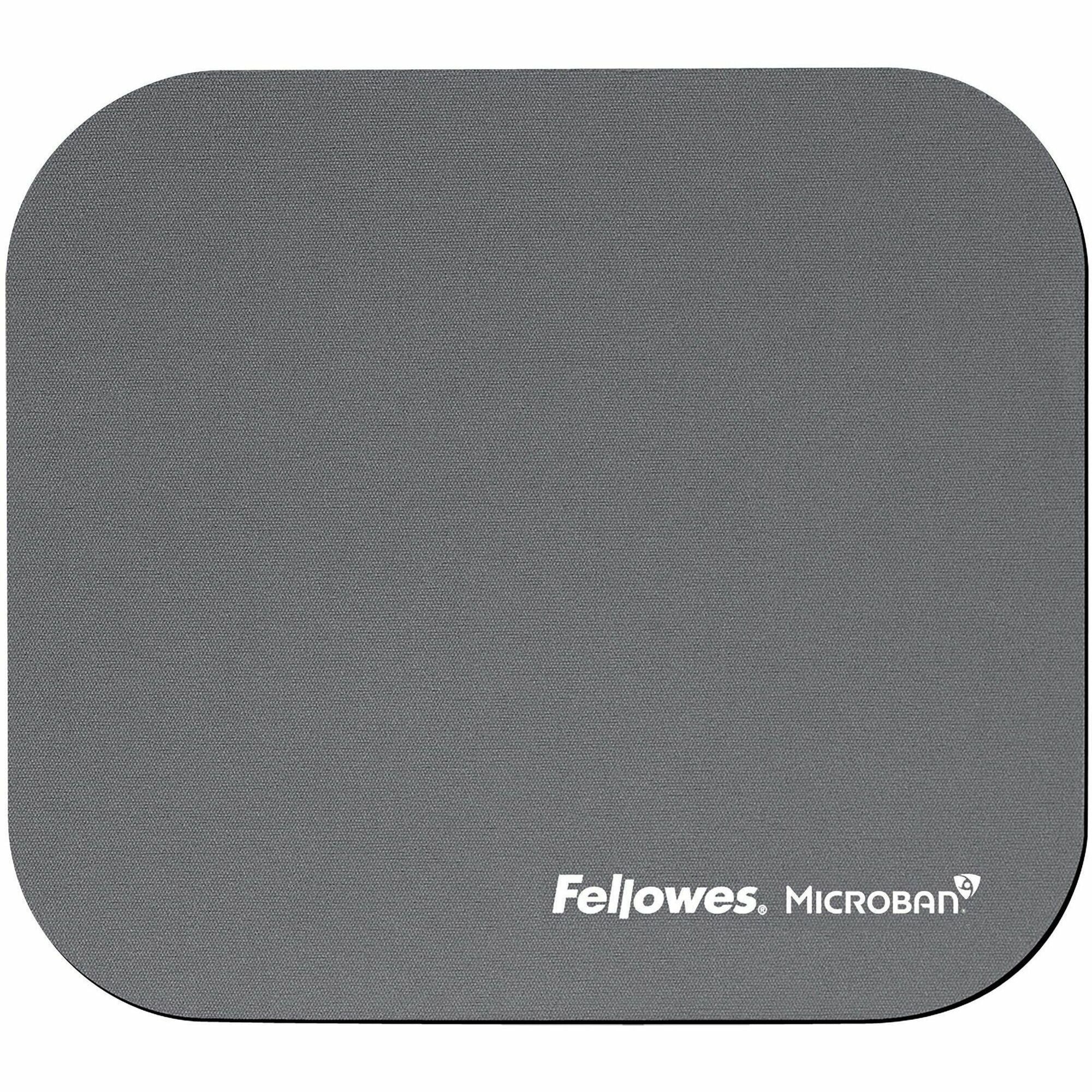 Fellowes Microban&reg; Mouse Pad - Graphite - 5934001