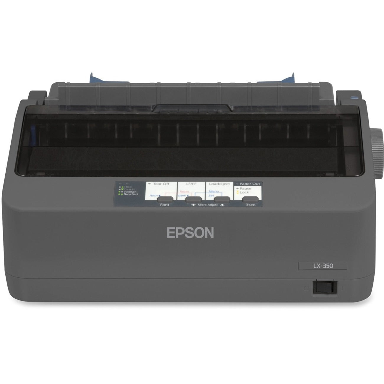 Epson LX-350 9-pin Dot Matrix Printer - Monochrome - Energy Star - Black - C11CC24001