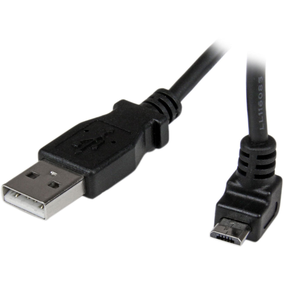 StarTech.com 1m Micro USB Cable - A to Up Angle Micro B - USBAUB1MU