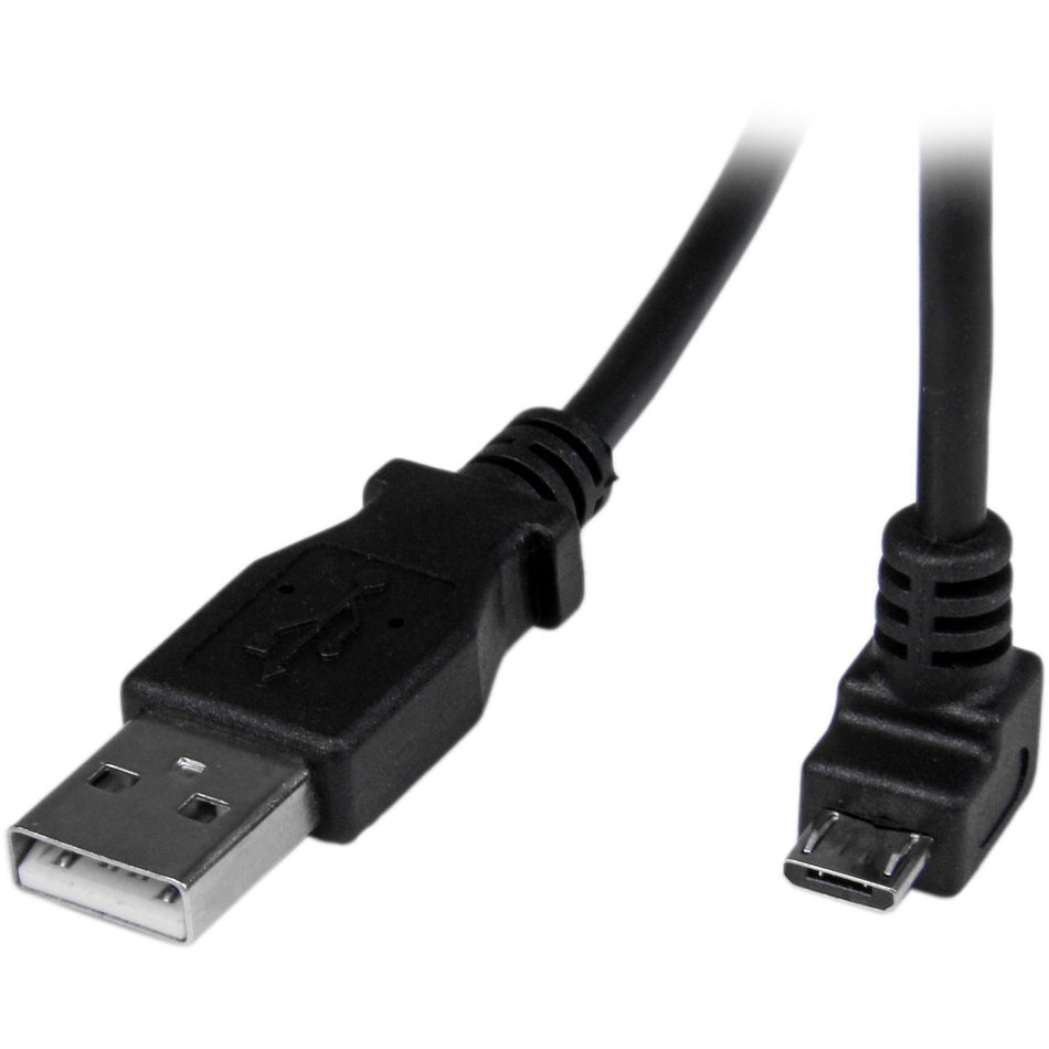 StarTech.com 2m Micro USB Cable - A to Down Angle Micro B - USBAUB2MD