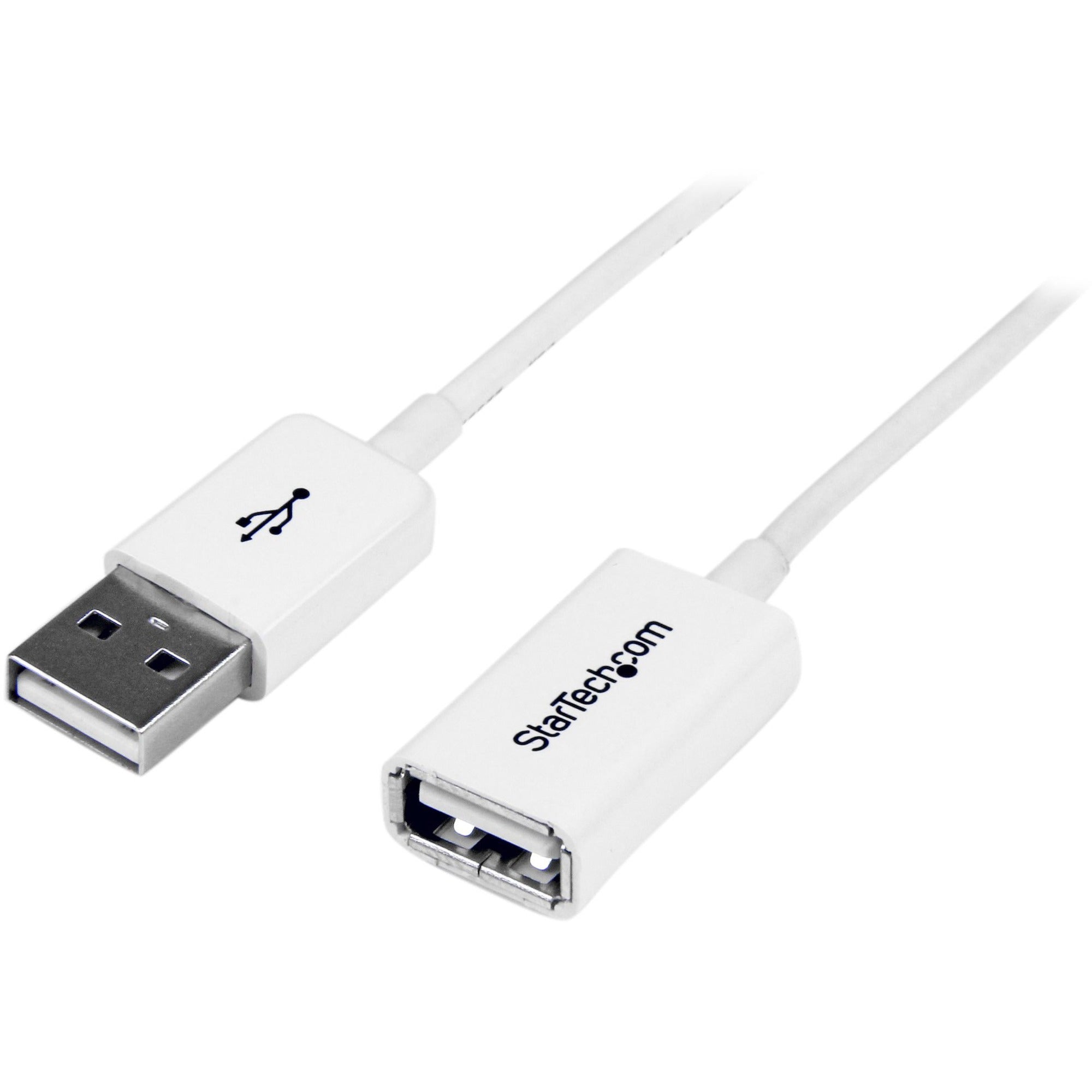 StarTech.com 1m White USB 2.0 Extension Cable A to A - M/F - USBEXTPAA1MW