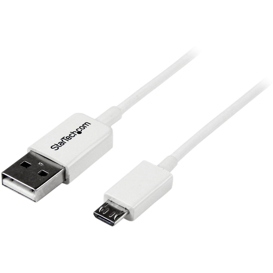 StarTech.com 1m White Micro USB Cable - A to Micro B - USBPAUB1MW