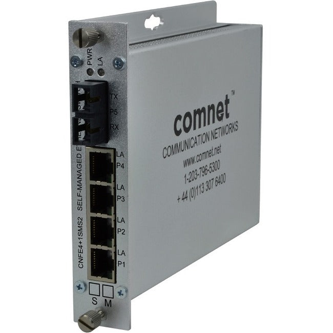 ComNet 10/100 4TX+1FX Ethernet Self-Managed Switch - CNFE4+1SMSS2