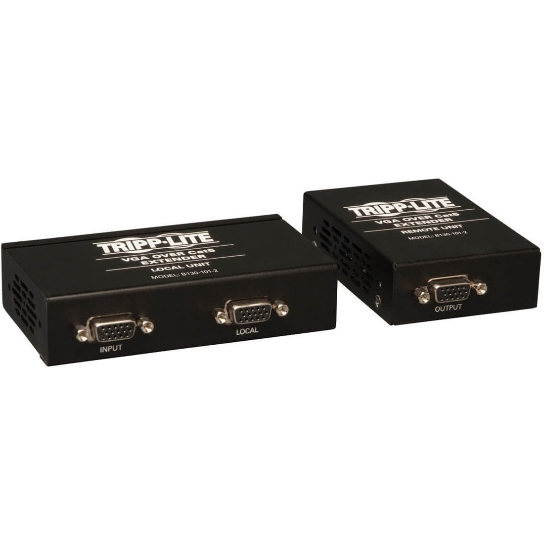 Tripp Lite by Eaton VGA over Cat5/6 Extender Kit Box-Style Transmitter/Receiver for Video Up to 1000 ft. (305 m) TAA - B130-101-2