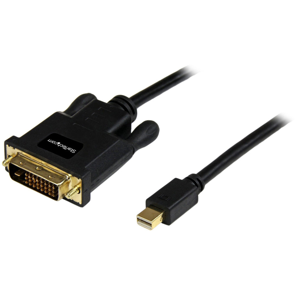 StarTech.com 3ft Mini DisplayPort to DVI Cable, Mini DP to DVI-D Adapter/Converter Cable, 1080p Video, mDP 1.2 to DVI Monitor/Display - MDP2DVIMM3B