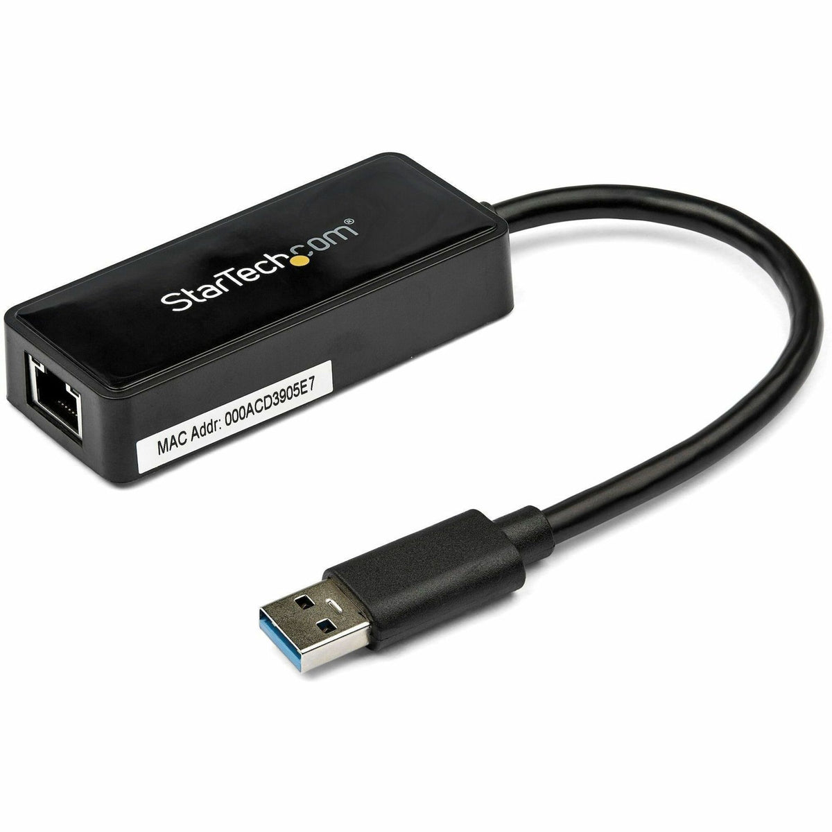 StarTech.com USB 3.0 to Gigabit Ethernet Adapter NIC w/ USB Port - Black - USB31000SPTB