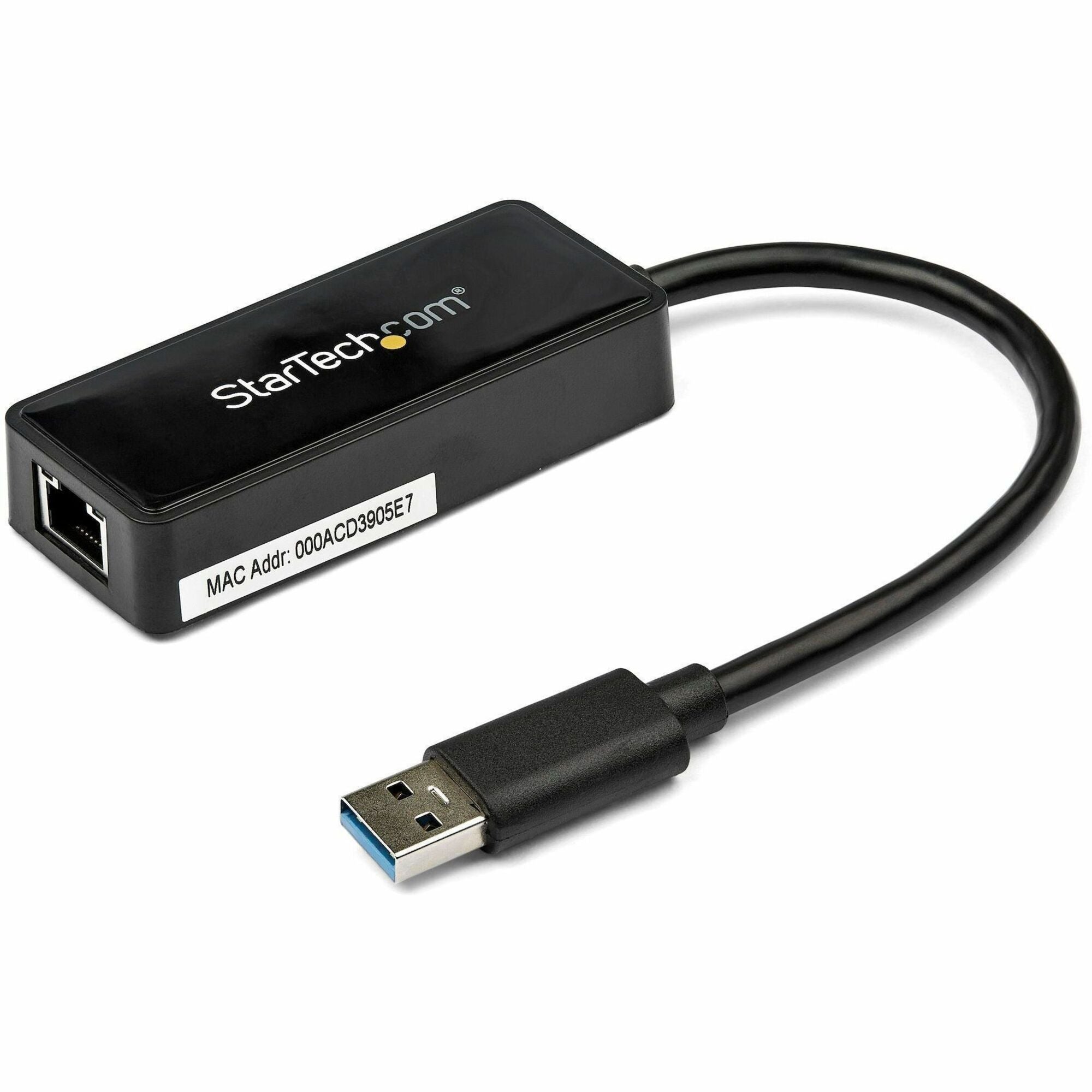 StarTech.com USB 3.0 to Gigabit Ethernet Adapter NIC w/ USB Port - Black - USB31000SPTB