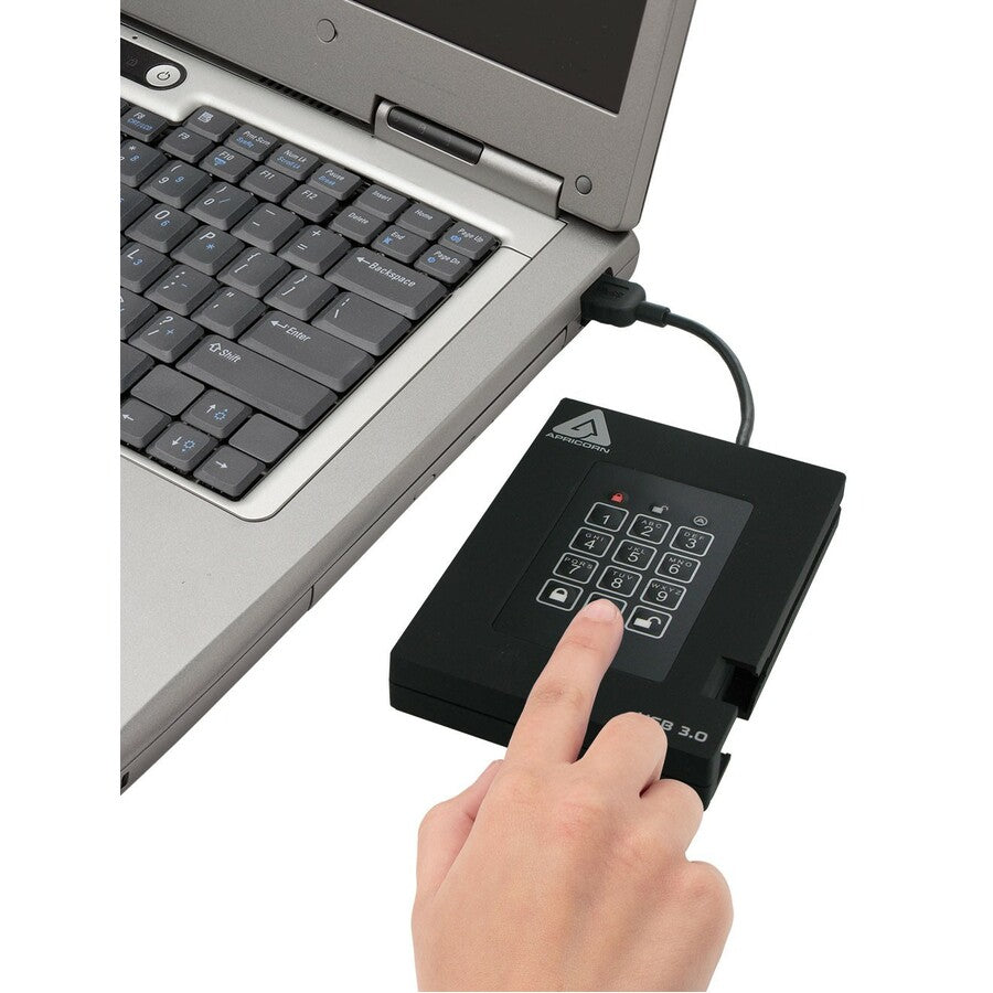 Apricorn Aegis Padlock A25-3PL256-S256F 256 GB Rugged Solid State Drive - External - A25-3PL256-S256F