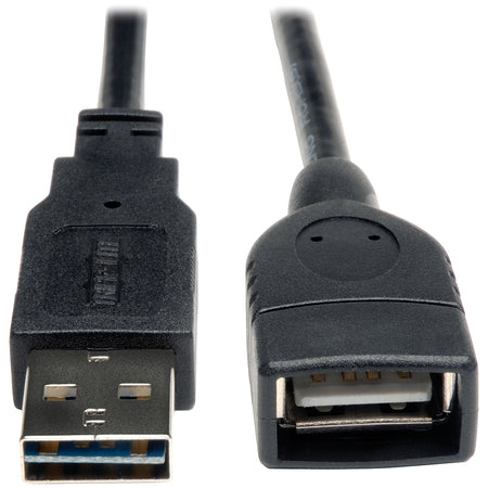 Eaton Tripp Lite Series Universal Reversible USB 2.0 Extension Cable (Reversible A to A M/F), Black, 10 ft. (3.05 m) - UR024-010