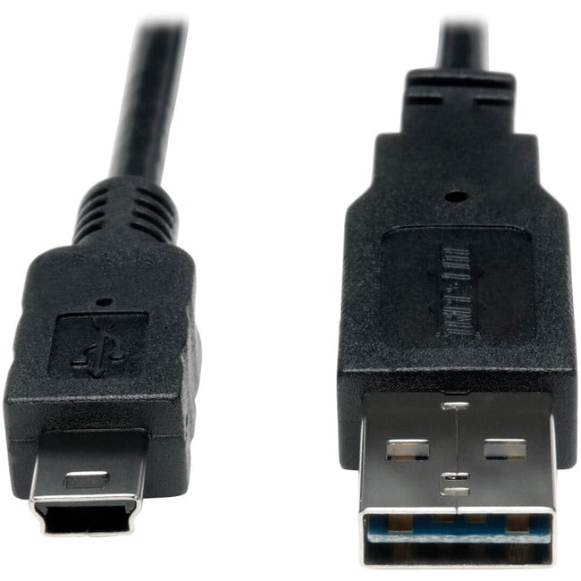 Eaton Tripp Lite Series Universal Reversible USB 2.0 Converter Adapter Cable (Reversible A to 5Pin Mini B M/M), 3 ft. (0.91 m) - UR030-003