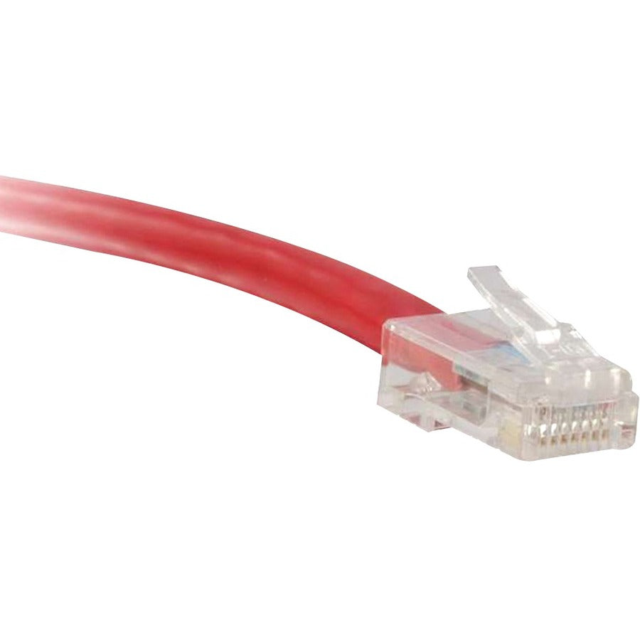 ENET Cat6 Red 7 Foot Non-Booted (No Boot) (UTP) High-Quality Network Patch Cable RJ45 to RJ45 - 7Ft - C6-RD-NB-7-ENC
