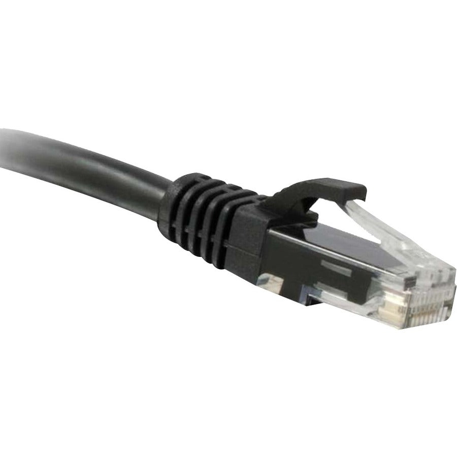 ENET Cat5e Black 25 Foot Patch Cable with Snagless Molded Boot (UTP) High-Quality Network Patch Cable RJ45 to RJ45 - 25Ft - C5E-BK-25-ENC