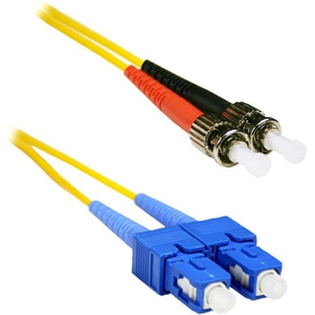 ENET 3M SC/ST Duplex Single-mode 9/125 OS1 or Better Yellow Fiber Patch Cable 3 meter SC-ST Individually Tested - SCST-SM-3M-ENC