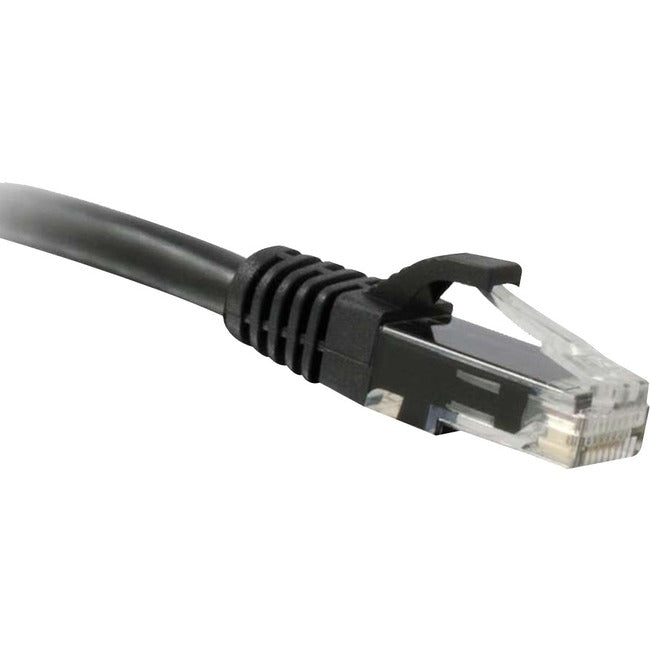 ENET Cat5e Black 10 Foot Patch Cable with Snagless Molded Boot (UTP) High-Quality Network Patch Cable RJ45 to RJ45 - 10Ft - C5E-BK-10-ENC