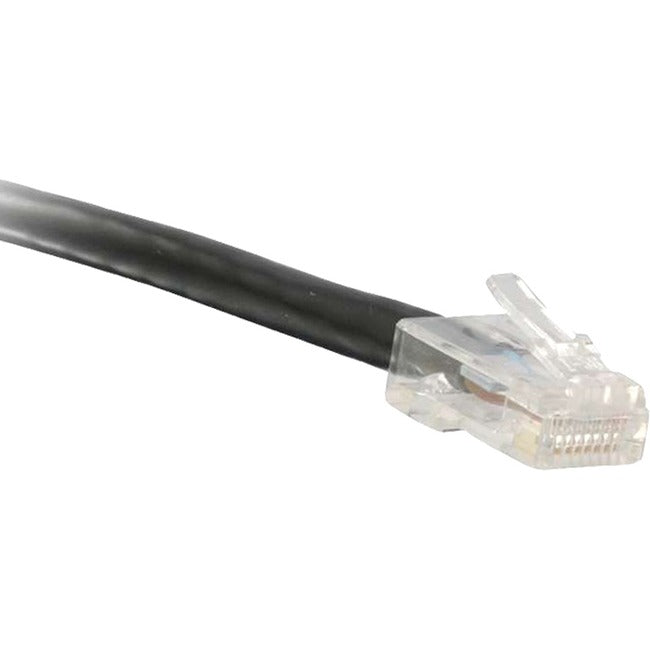 ENET Cat5e Black 7 Foot Non-Booted (No Boot) (UTP) High-Quality Network Patch Cable RJ45 to RJ45 - 7Ft - C5E-BK-NB-7-ENC