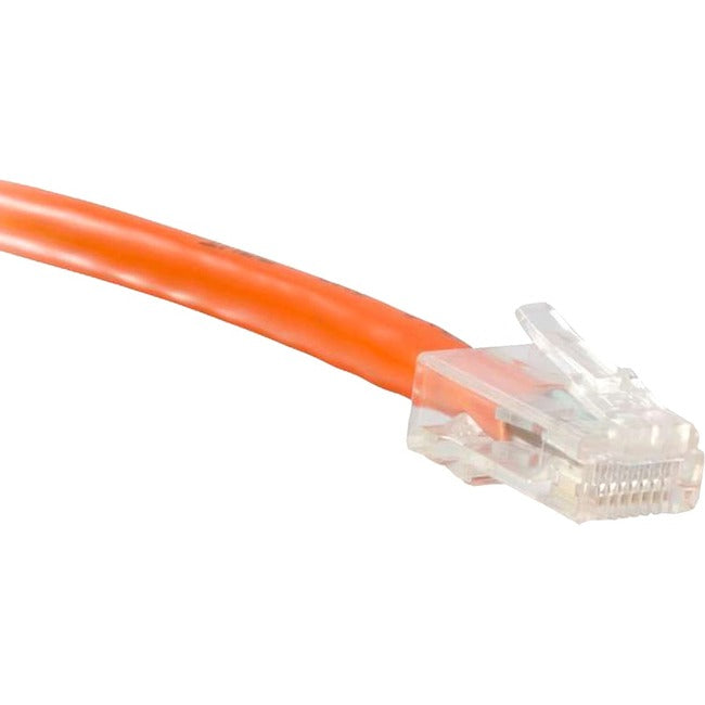 ENET Cat5e Orange 10 Foot Non-Booted (No Boot) (UTP) High-Quality Network Patch Cable RJ45 to RJ45 - 10Ft - C5E-OR-NB-10-ENC